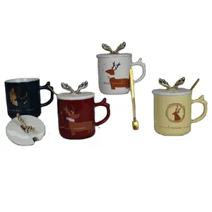 Wujo Golden Sublimation Coffee Mugs 11oz Ceramic Coffee Cups