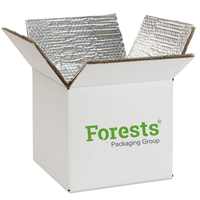 Caja de Envío Aislada con Papel de Aluminio para Cadena de Frío, Cajas Térmicas de Doble Pared para Alimentos Congelados, Cajas de Transporte Térmico para Mariscos
