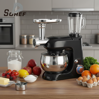 SOHEF OEM Robot Pâtissier Électrique Planétaire 3-en-1, Couleur Personnalisée, 1300W, Écran LCD, Bol en Acier Inoxydable 5L, Entièrement en Cuivre