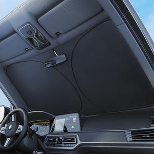 Parasol Láser para Coche 140x70cm, Protector Solar Universal para Parabrisas Delantero con Aislamiento Térmico y Protección Solar, Instalación con Ventosas - Product Image 3