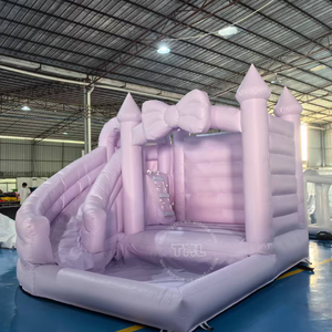 Bán buôn trẻ em nhảy thư bị trả lại trượt Trắng Inflatable đám cưới bouncy nhà với bóng Pit hồ bơi - Product Image 2