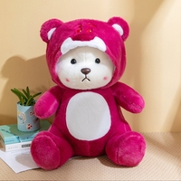 2025 Adorables animaux en peluche transformables Ours, Panda, Dinosaure, en coton doux, jouets et poupées de dessin animé, coussin, cadeau pour bébés et enfants