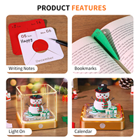 Bloc-notes 3D Calendrier 2027 Bonhomme de neige de Noël, bloc de notes à feuilles détachables découpées au laser avec boîte cadeau pour le dropshipping