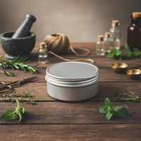 Pot en aluminium de 130 ml avec bouchon à vis - Contenant rond pour cosmétiques et pilules - Emballage pour rouge à lèvres - Réutilisable - Vente en gros directe d'usine