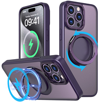 Coque arrière en TPU Premium antichoc et anti-chute avec support magnétique rotatif à 360° pour téléphone – Vente en gros