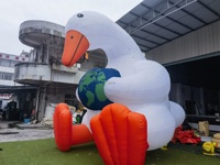 Modèle de canard gonflable géant blanc pour la publicité, ballon animal, décoration gonflable de cygne pour événement