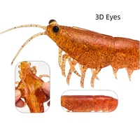 Vente en gros de leurres souples en TPE de 22,5 cm et 38 g, 7 couleurs, imitation crevette robuste, pour la pêche en eau salée et en eau douce