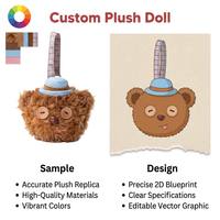 Miroir décoratif en peluche personnalisé SEDEX, miroir doux pour le maquillage, jouet pour enfants