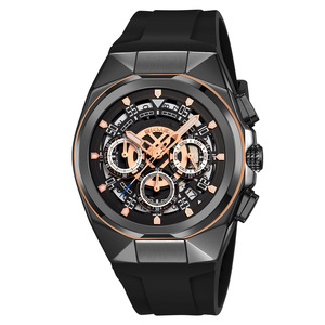 Montre multifonctionnelle pour homme, étanche, avec bracelet en silicone, fonction calendrier, mouvement à quartz - Product Image 2