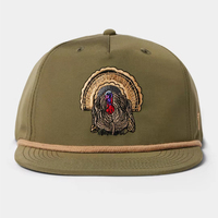 Gorra Umpqua 256 de Visera Plana con Cierre Ajustable, Bordado Personalizado de Camarón y Tiburón, Gorra de Hombre de Corona Media con Cuerda, Tela de Nylon, Gorra Sin Estructura