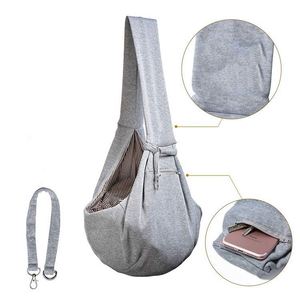 BSCI Factory Small <b>Pet</b> Dogs Cats Animals Hands Free <b>Sling</b> Carrier with Pocket Reversible Outdoor Puppy Travel Bag - Product Image 2