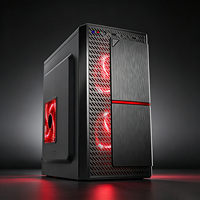 Boîtier PC Micro ATX Meway à flux d'air élevé avec panneau frontal en maille, ventilateur RGB, mini-tour en acier SPCC, compatible avec alimentation ATX, pour jeux et bureau, châssis personnalisé noir