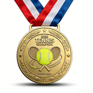 Médaille de sport personnalisée pour la remise des diplômes <span class=keywords><strong>du</strong></span> lycée, le marathon, les joueurs de football, le volley-ball, le tennis, le rugby, l'équitation et la lutte de bras - Product Image 1