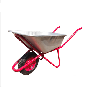 <span class=keywords><strong>Brouette</strong></span> industrielle robuste de 90 L en métal galvanisé avec <span class=keywords><strong>roue</strong></span> en caoutchouc pour le marché russe - Product Image 1