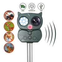 Répulsif Solaire pour Oiseaux et Rongeurs avec Capteur Infrarouge/Lumière Stroboscopique - Étanche, Fonctionnement Automatique Nocturne pour Rats/Cerfs/Renards - Dissuasion Extérieure