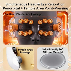 Atomizing Eye Massager <b>Hot</b> <b>Cold</b> Steam Heat Vibration Music Eye Care Relaxation Dark Circle Skin Soothing Beauty Device Home - Product Image 3