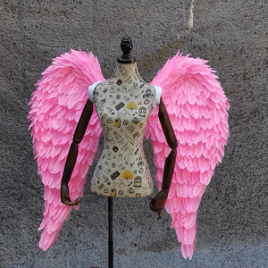 Alas <span class=keywords><strong>de</strong></span> Ángel <span class=keywords><strong>de</strong></span> Plumas <span class=keywords><strong>de</strong></span> Ganso Blancas y Negras para Adultos, Disfraz Económico y Popular para Halloween, Carnaval, Cosplay y Decoración <span class=keywords><strong>de</strong></span> Fiestas - Product Image 4