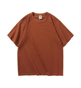 T-shirt da uomo estiva in cotone puro lavorato a maglia da 280g, traspirante, oversize, girocollo, a maniche corte, unisex - Product Image 6