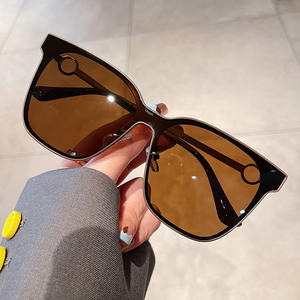 Lunettes de soleil carrées surdimensionnées pour femmes Qianai, monture en métal, verres PC UV400, style irrégulier K3-7505 - Product Image 2