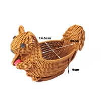 Panier de rangement multifonctionnel moderne en plastique, fait main, écologique, en forme d'animal, pour collations, fruits, pique-nique, cadeaux, bureau et maison - Vente en gros