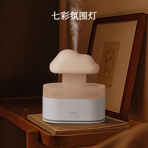 เครื่องทำความชื้นแบบตั้งโต๊ะรูปทรงเมฆ สีขาว ใช้พลังงานจาก USB ตั้งเวลาได้ 2 4 6 ชั่วโมง สำหรับใช้ในบ้านและห้องนอน - Product Image 2