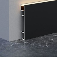 Plinthe LED en aluminium standard, spécifications uniformes pour les entreprises de construction et d'ingénierie