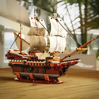 GAOMISI T2147 Nouveau modèle de bateau pirate rétro, jouets à assembler, briques de puzzle pour enfants, décoration de bureau, cadeaux, ensemble de blocs de construction