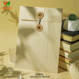 <span class=keywords><strong>Enveloppe</strong></span> <span class=keywords><strong>en</strong></span> papier kraft avec fermeture à bouton et ficelle pour cadeaux ou portefeuille, ruban à ficelle plusieurs tailles et couleurs disponibles - Product Image 6