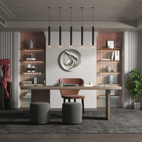 Salle d'étude moderne verte, mobilier de bureau à domicile personnalisé pour toute la maison, bureau réglable, armoire, personnalisation du mobilier