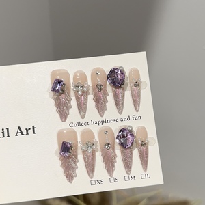 <span class=keywords><strong>Uñas</strong></span> postizas personalizadas hechas a mano con diseño de flor 3D, <span class=keywords><strong>uñas</strong></span> postizas con estampado de <span class=keywords><strong>vaca</strong></span> en blanco y negro, puntas de <span class=keywords><strong>uñas</strong></span> artificiales. - Product Image 4