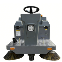 Balayeuse industrielle électrique 1400 à double brosse, avec pulvérisation, aspiration de poussière et fonction de nettoyage, pour ateliers, usines, propriétés et routes