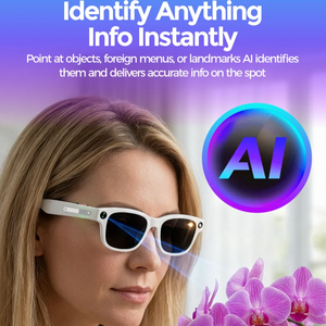แว่นตาอัจฉริยะ AIMB-S1 AI พร้อมฟังก์ชันแปลภาษา บันทึกเสียงสนทนา กล้อง 8MP HD ป้องกันการสั่นไหว ถ่ายภาพ 4K ฟังเพลงได้ - Product Image 3