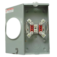 Boîtier de compteur électrique 200A, base carrée, 4, 5 ou 7 mâchoires, 200 ampères, avec ou sans anneau, pour montage en surface ou souterrain
