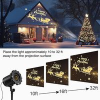 Projecteurs de Noël pour l'extérieur, lumière de projection dynamique 3D flocon de neige imperméable pour la décoration de Noël intérieure et extérieure