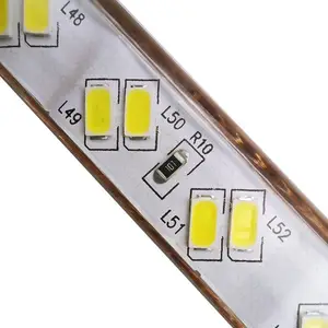 따뜻한 화이트 LED 스트립 빛 다이오드 테이프 주방 거실 램프 220V LED 스트립 방수 IP68 SMD5730 2835 120Leds/m