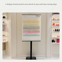 Tableau de couleurs pour nail art de 450 couleurs, grand présentoir en métal, style incliné, détachable, carte de couleurs pour nail art en acrylique