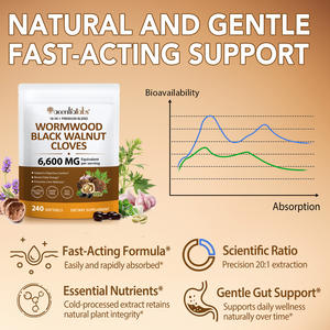 แคปซูลซอฟต์เจลสมุนไพรเอเซนเชียลแล็บส์ แบรนด์ส่วนตัว พรีเมียม ผสมวอร์มวูด เปลือกวอลนัทดำ และกานพลู สำหรับบำรุงตับภายใน - Product Image 5