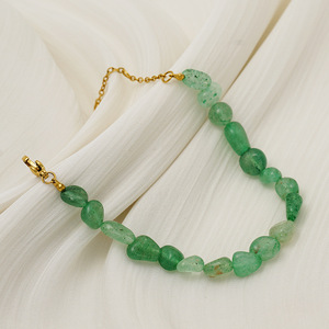 ZOGXIN Green Natural Stone Bracelet Gold Clasp Unisex Fashion Jewelry Gift - Product Image 4