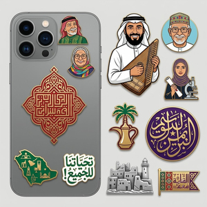 Autocollants métalliques personnalisés, badges, épingles en émail pour téléphone portable, autocollants métalliques pour téléphone portable - Product Image 1