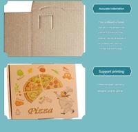 Boîte à pizza en papier biodégradable et écologique personnalisée en gros, 6/8/9/10/12 pouces, avec gaufrage, boîte à pizza imprimée sur mesure