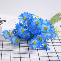 Fleur de marguerite artificielle à 5 têtes, bouquet en soie, décoration de mariage, décoration intérieure, accessoire de photographie, vente en gros, lot en vrac