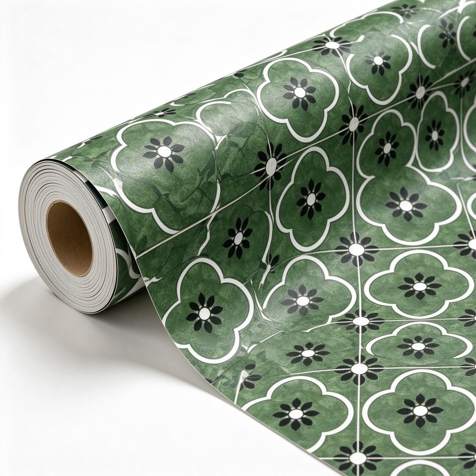 Retro Wallpaper with Small Floral Patterns, Cream Style Wallpaper, Self ...