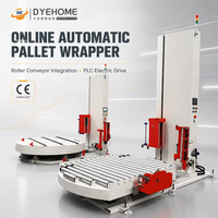 Machine d'emballage automatique de palettes en ligne 220V/380V, enrouleur de palettes robuste pour ligne de palettisation en entrepôt
