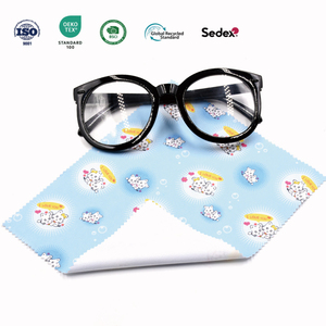 Prix de gros en vrac, logo personnalisé, impression numérique, chiffon pour objectif, chiffon de nettoyage en microfibre de haute qualité 15x15cm pour écran de téléphone - Product Image 1