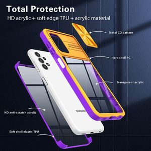 Coque de téléphone portable transparente avec cache-caméra coulissant pour Samsung Galaxy A13 A23 A33 4G Protection d'écran - Product Image 3