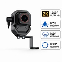 Caméra de tableau de bord étanche pour moto, enregistreur DVR 1080P, enregistrement en boucle IP68, sans câblage, support USB pour guidon de vélo et vélo électrique