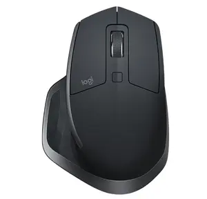 Logitech MX Master 2S Mouse nirkabel Bluetooth, Mouse kantor dengan penerima 2.4G nirkabel