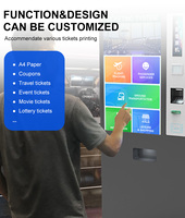 43 pouces écran tactile paiement par carte de paiement transport billet distributeur Kiosque machine bon coupon impression de billets de loterie Kiosque