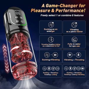 Masturbatore Maschile Amazon <span class=keywords><strong>con</strong></span> 7 Potenti Modalità di Aspirazione, Spinta, Rotazione e Vibrazione, <span class=keywords><strong>con</strong></span> Coppa Morbida e Funzione di Suzione per Uomini - Product Image 3