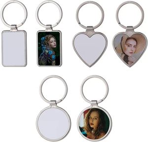 Custom Fashion Digital Photo Printing Zinc Alloy Metal Key Chains Promotion Gifts Laser Logo Sublimation <b>Blank</b> Light <b>Weight</b> - Product Image 4